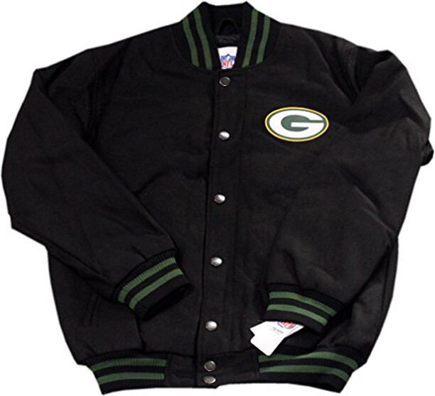 Green Bay Packers Wool Varsity Jacket, Size: Medium