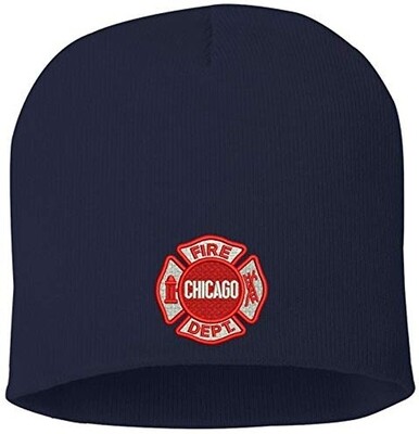 Chicago Fire Department Maltese Skull Knit Hat