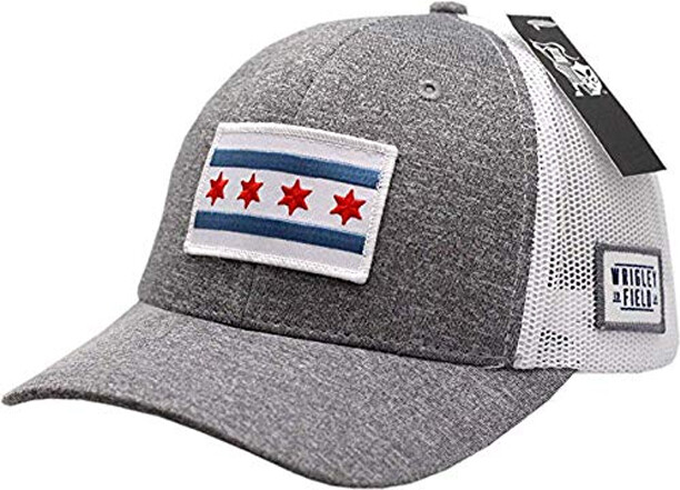 Chicago Flag Wrigley Field 1914 Snapback Mesh Heather Grey/White