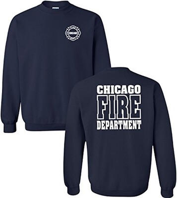 Chicago Fire Department 2-Sided Job Crew Neck Sweatshirt
