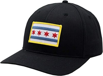 Chicago Flag Snapback Full Color Patch Black R212