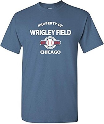 Property of Wrigley Field Chicago Heavy Cotton T-Shirt