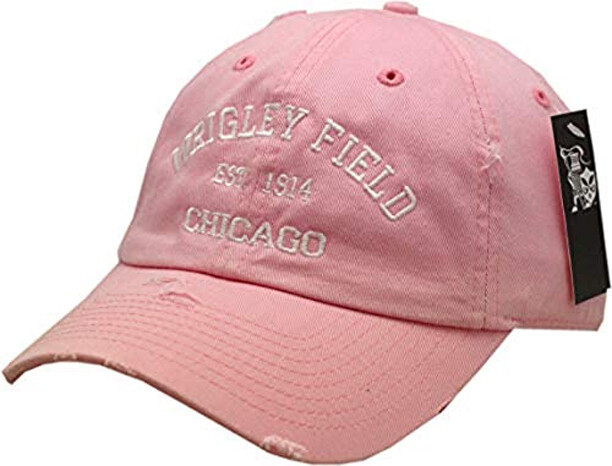 Wrigley Field Chicago 1914 Vintage Adjustable Hat Pink