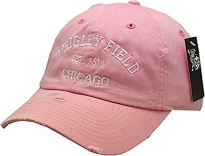 Wrigley Field Chicago 1914 Vintage Adjustable Hat Pink