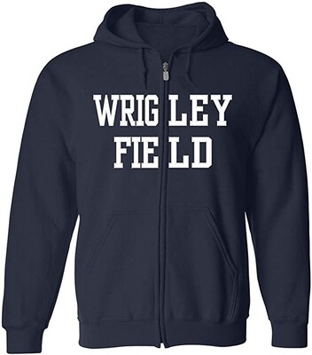Wrigley Field Full Zip Sweatshirt Stitched Twill 8oz