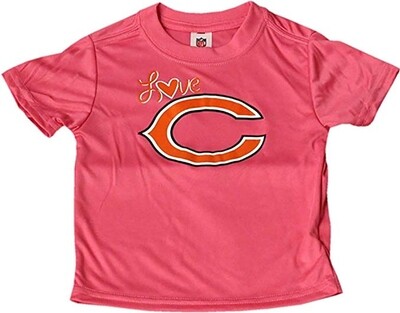 Chicago Bears Toddler T-Shirt Love Pink