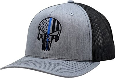 Punisher Blue Line Snapback Black/Grey