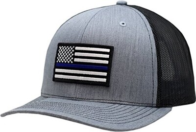 American Flag Blue Line Snapback Black/Grey
