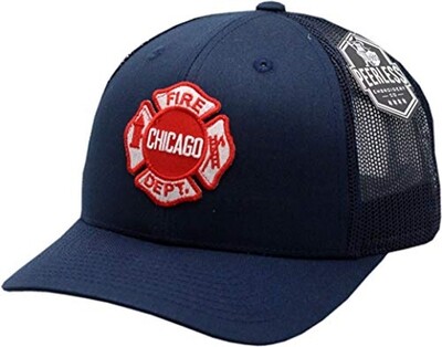 Chicago Fire Department Maltese Patch Mesh Navy/Navy Snapback Hat