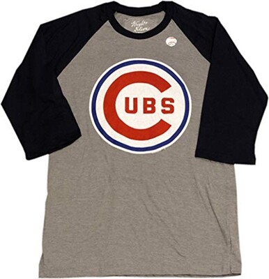 Chicago Cubs T-Shirt 3/4 Sleeve Bullseye Logo