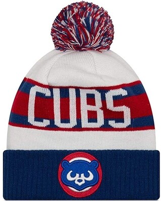 Chicago Cubs 1984 Retro Cuff Pom Knit Hat