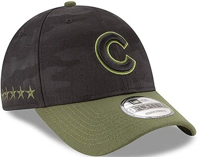 Chicago Cubs Black 2018 Memorial Day 9FORTY Adjustable Hat
