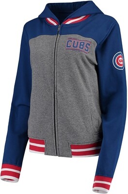 Chicago Cubs Women&#39;s Full Zip Hoodie French Terry