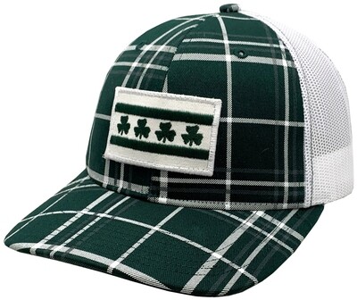 Irish Shamrock Chicago Flag Snapback Mesh Plaid 112P