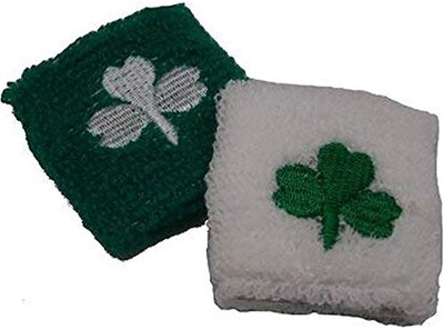Irish 2-Tone Shamrock Wrist Bands