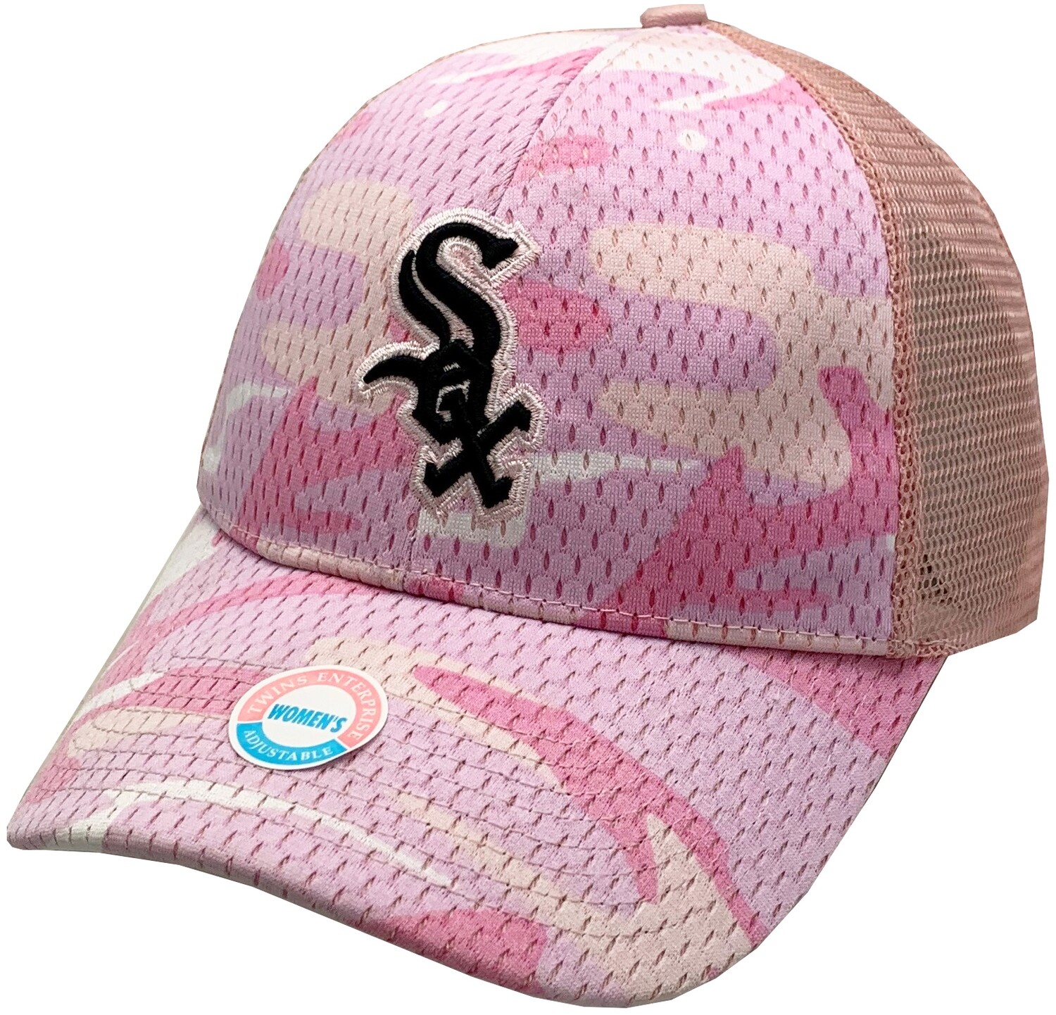 White Sox Pink Camouflage Womens Hat Adjustable