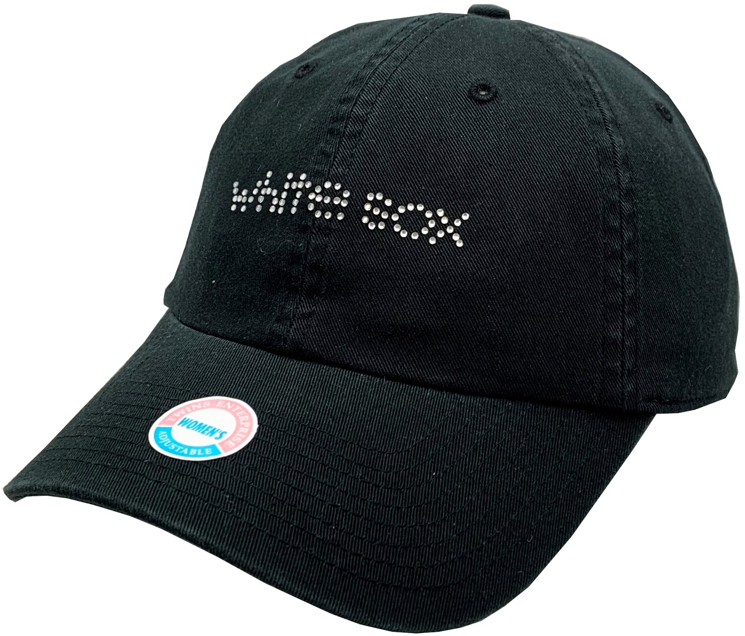 Chicago White Sox Womens Rhinestones Slouch Hat Buckle Back Black