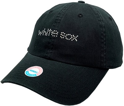 Chicago White Sox Womens Rhinestones Slouch Hat Buckle Back Black