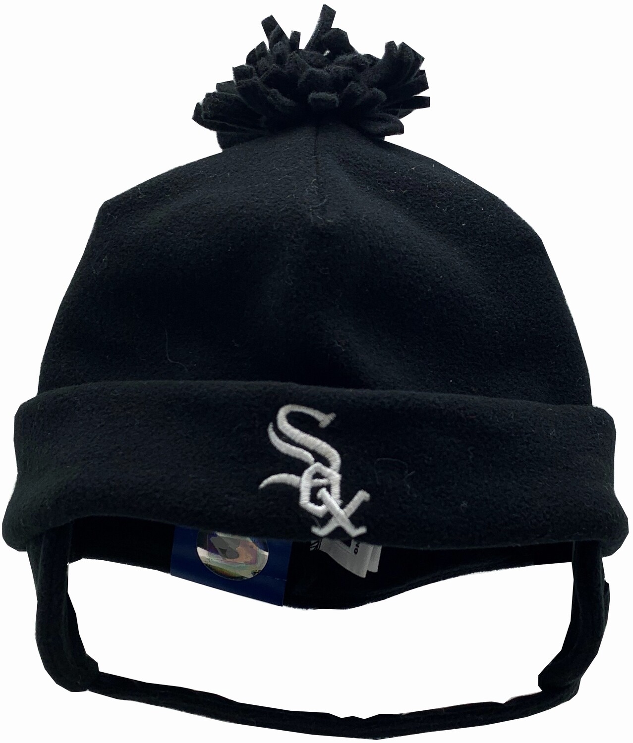Chicago White Sox Toddler Knit Hat W/ Ear Flaps Black
