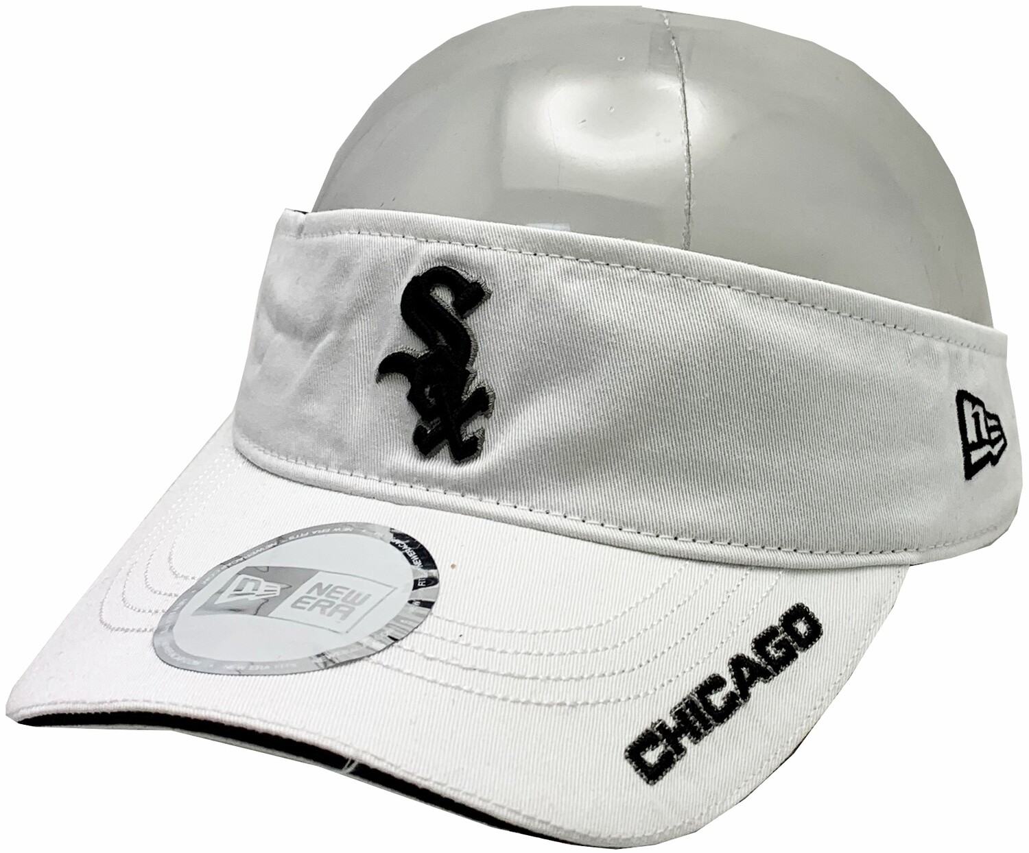 Chicago White Sox Logo Block Adjustable Visor White