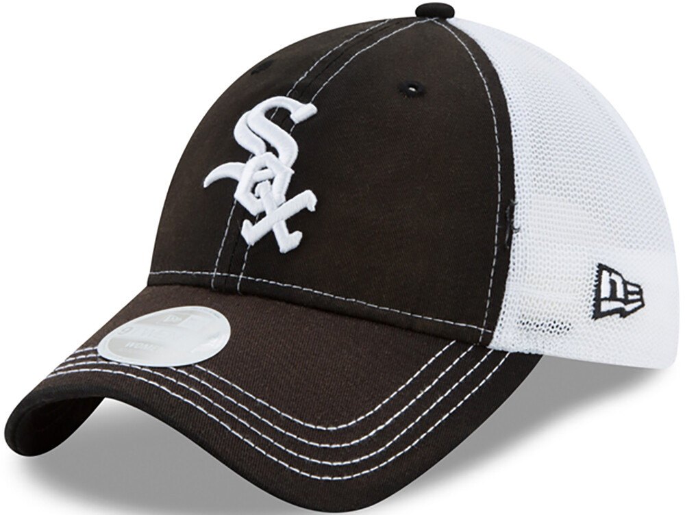 Chicago White Sox Womens Spirited Trucker Mesh Snapback Black/White