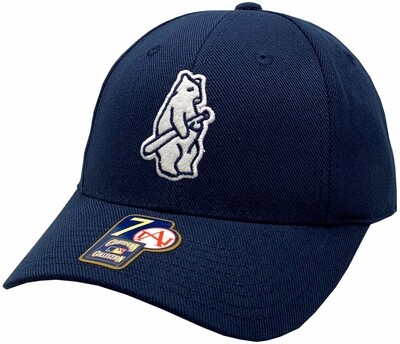 Chicago Cubs 1914 Logo Fitted Hat Curved Brim Blue