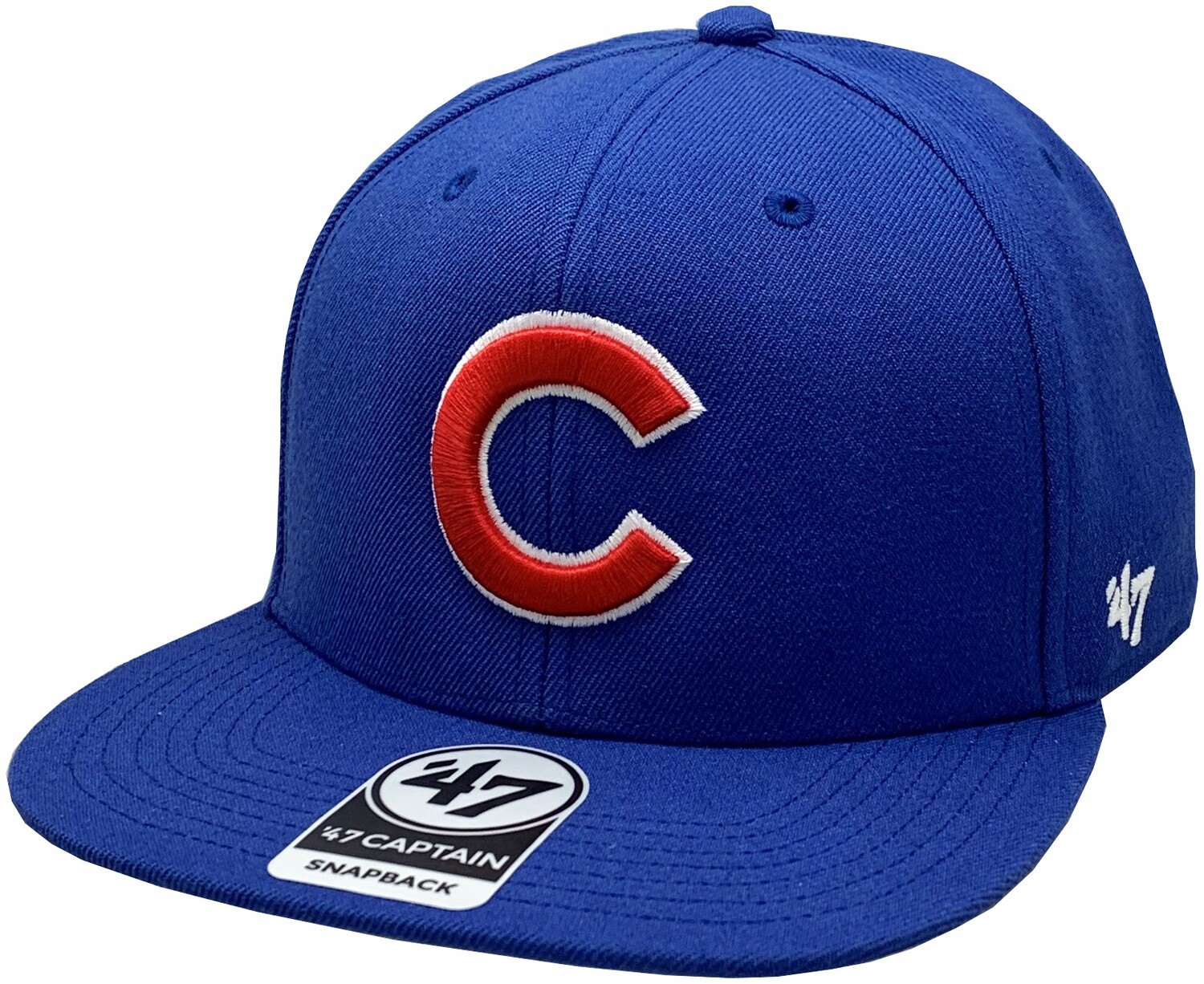 Chicago Cubs Captain Primary Logo Snapback Flat Bill Blue