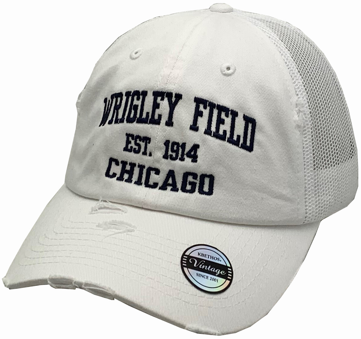 Wrigley Field 1914 Chicago Vintage Trucker Mesh Snapback White