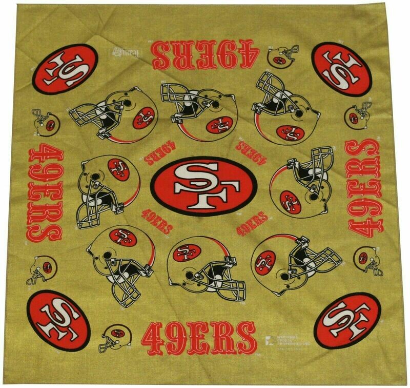 San Francisco 49ers Gold 22&quot; x 20&quot;  Bandana