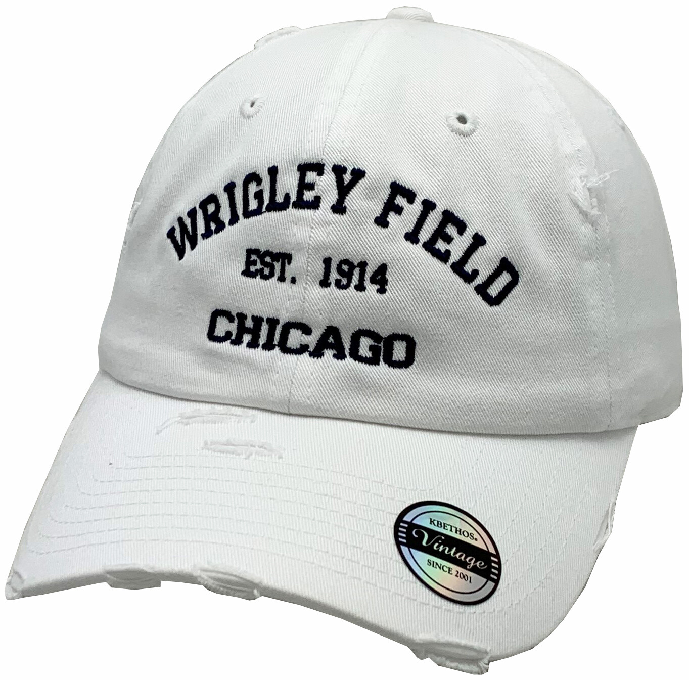 Wrigley Field Chicago Est 1914 Vintage Hat Buckle Back White