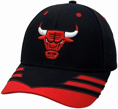 Chicago Bulls Structured Hat Red Stripes Adjustable
