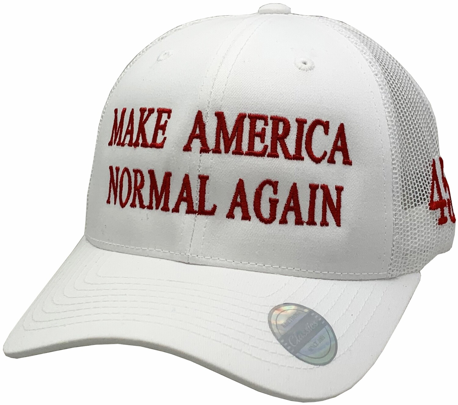 Make America Normal Again Snapback Mesh White
