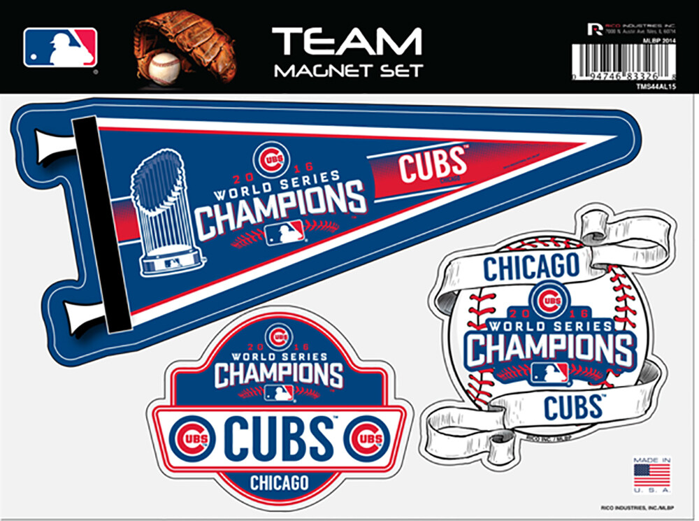 Chicago Cubs 2016 World Series Champions Team Magnet Set