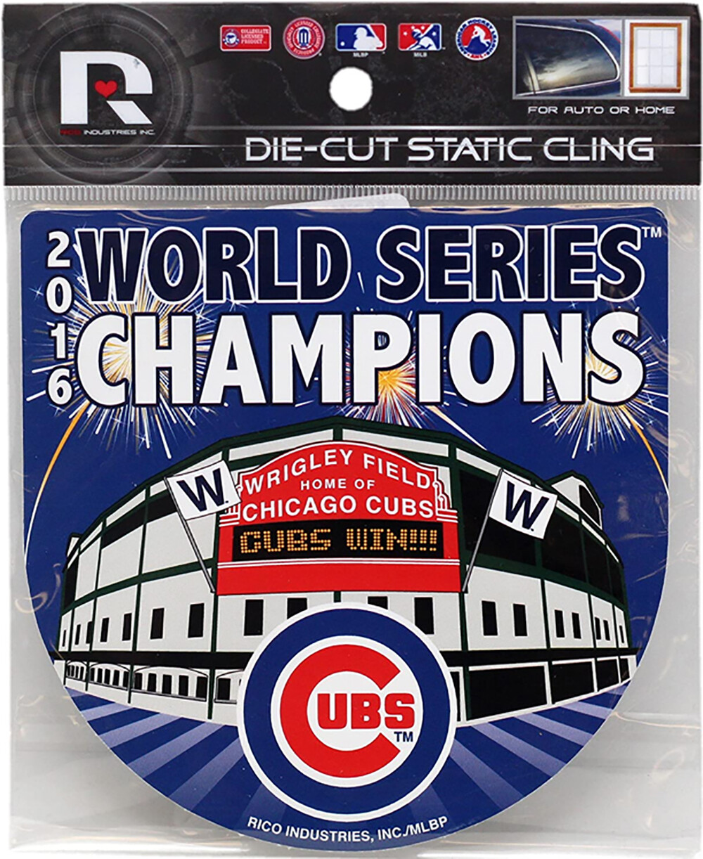Chicago Cubs 2016 World Series Champions Static Cling Fireworks Die Cut