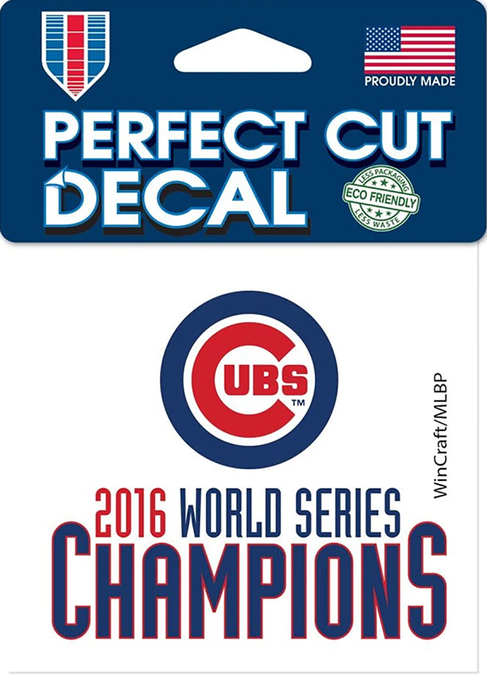 Chicago Cubs 2016 World Series Champions 4&quot; x 4&quot; Decal