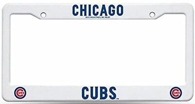 Chicago Cubs Small Logo Chrome License Plate Frame