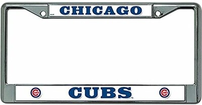 Chicago Cubs Chrome License Plate Frame