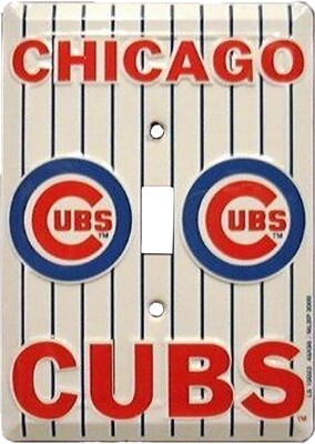 Chicago Cubs Switch Plate Cover Pinstripe