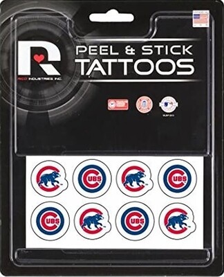 Chicago Cubs 8 Piece Tattoo Set