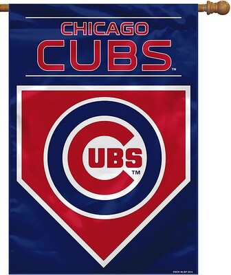 Chicago Cubs 2 Sided House Banner, 28&quot; x 40&quot;