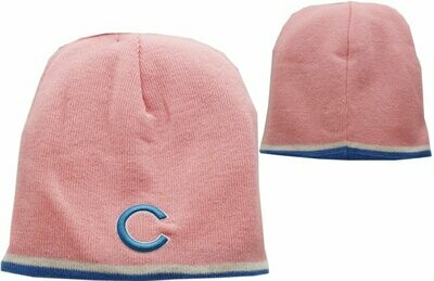 Chicago Cubs Pink Skull Knit Hat