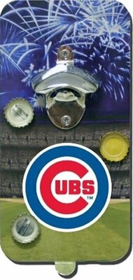 Chicago Cubs Magnetic Bottle Opener Click N&#39; Drink