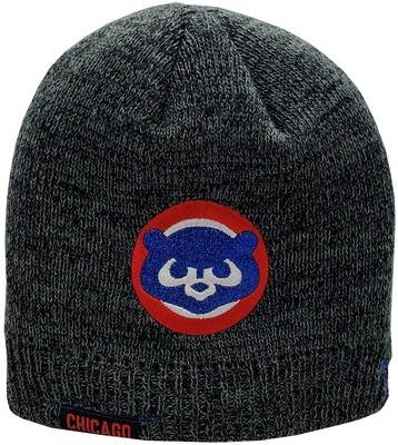 Chicago Cubs Women&#39;s Glitter Skull Knit Hat 84 Logo Grey