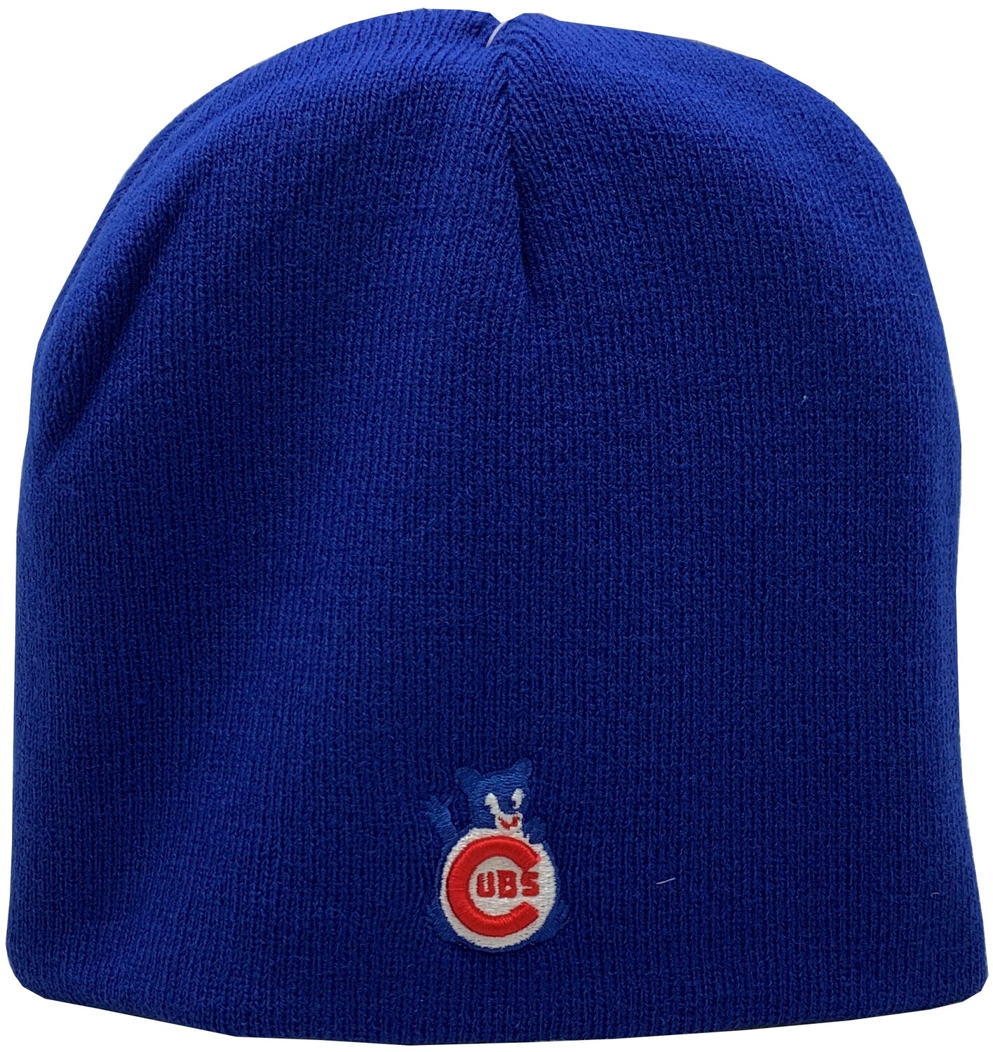 Chicago Cubs 1969 Bear Skull Knit Hat Royal