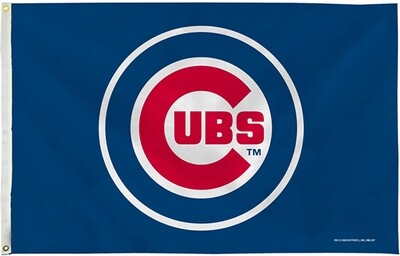 Chicago Cubs Logo 3 x 5 Banner Flag Royal