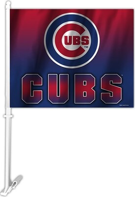Chicago Cubs Ombre Car Flag 11.5&quot; X 14.5&quot;