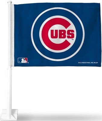 Chicago Cubs Bullseye Logo Car Flag