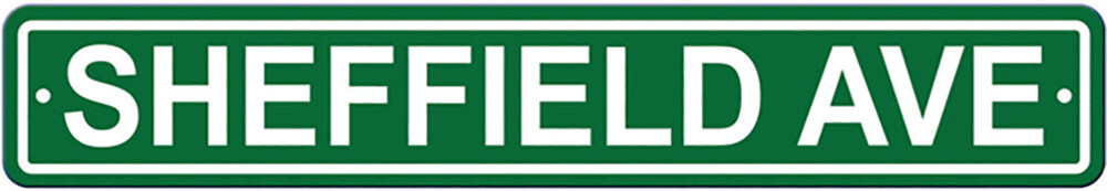 Sheffield Avenue ​Street Sign Plastic 4&quot; X 24&quot;