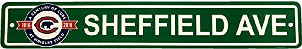 Sheffield Avenue Century Street Sign Plastic 4&quot; X 24&quot;