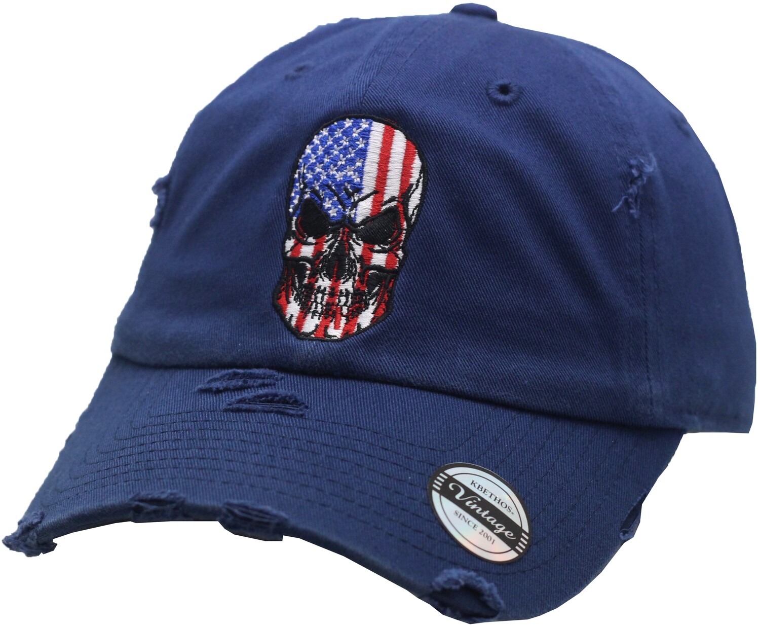 American Flag Enforcer Vintage Slouch Hat Navy